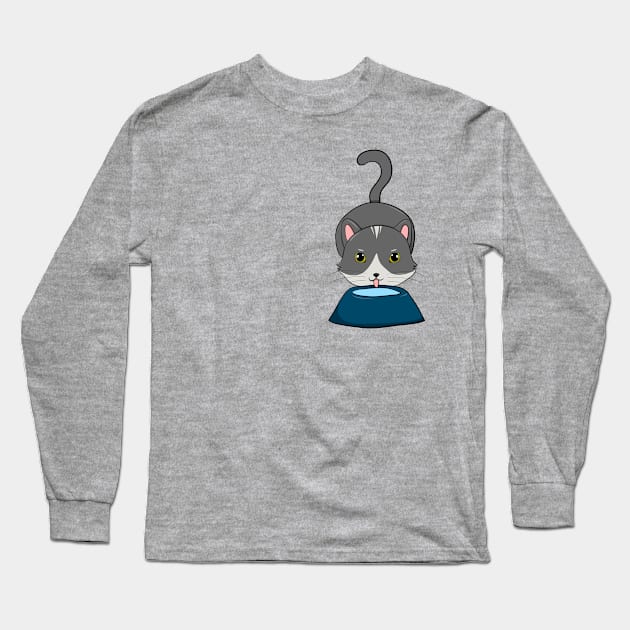 Tom cat, catcher of Jerry Long Sleeve T-Shirt by FamiLane